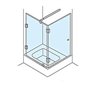 Nuzamas Lot de 2 barres télescopiques pour paroi de douche de 600mm à 800mm, verre au mur 25mm compatible avec verre de 8mm à 12