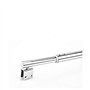 Nuzamas Lot de 2 barres télescopiques pour paroi de douche de 600mm à 800mm, verre au mur 25mm compatible avec verre de 8mm à 12