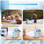 Climatiseur Portable, USB Mini Climatiseur Mobile Brume fraîche Refroidisseur d'air, 5 en 1 Ventilateur Humidificateur Climatise