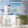 Climatiseur Mobile, 5 en 1 Climatiseur Portable Rafraichisseur D'air Silencieux avec Télécommande, 4 Vitesses, 2 Brumes, 2-12H T