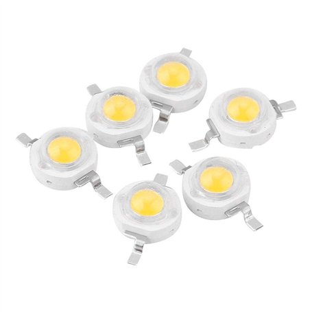 Fictory LED perles-1W Haute Puissance LED Perles diodes électroluminescentes Puce SMD for appareils d'éclairage Bricolage Blanc