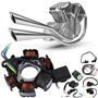Fydun Faisceau Electrique Kit Redresseur de Relais Electrique Magnéto Stator Kit de Câblage Electrique pour GY6