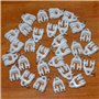 48 Pièces Galets de Glissement pour Rideaux,Rouleaux de Rail de Rideau,Rails de Rideau à Deux Roues Coulissantes(Plastique)