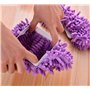 4 Paires Chaussons Poussière，Chaussons de Nettoyage，Convient Nettoyage Poussière du Sol, Saleté et Des Cheveux.