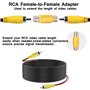Hoembpn 10m Câble RCA Video Jack Audio Caméra de Recul Double Blindage,Câble D'extension avec Adaptateur RCA Femelle Femelle et 