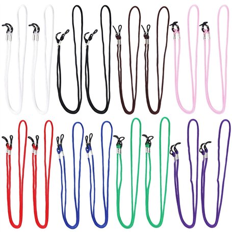 16 Pièces Cordons De Lunettes Colorés