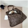 1 Pièce À Imprimé Léopard Et Portefeuille De Pièces De Monnaie, Sac À Bandoulière De Grande Capacité, Sac De Personnalité Rétro,