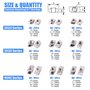 Glarks 150 pcs européen M3 M4 M5 M6 Tête de marteau pendantes en T Écrou fente Assortiment kit pour 20/30/40 série Profil Alumin