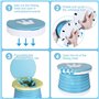 TOSUTO Pot de Toilette pour Bébés et Enfants pour 1-3 Ans,Pot de Voyage Enfant Pliable,Siège Toilette Pliable Enfants,Trainer WC