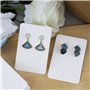 Lot de 50 cartes de présentation pour bijoux et boucles d'oreilles avec sac transparent, 9 x 6 cm, cartes d'emballage pour boucl