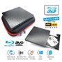 Lecteur DVD externe USB-C 4K Ultra HD 3D UHD Blu-ray DVD + sac de rangement pour Asus HP Lenovo Dell MSI Surface Acer Ordinateur
