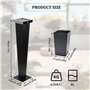 Cendrier Exterieur sur Pied en Acier Inoxydable avec Seaux Internes, Cendrier sur Pied 94 cm pour Une Utilisation Interne et Ext