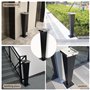 Cendrier Exterieur sur Pied en Acier Inoxydable avec Seaux Internes, Cendrier sur Pied 94 cm pour Une Utilisation Interne et Ext