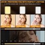 Lumière Téléphone 128 LED Lampe Selfie 3000-6500K Lumière Vidéo Portable CRI 95+ avec Clip pour Phone Ordinateur Caméra Tablette