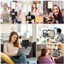 Lumière Téléphone 128 LED Lampe Selfie 3000-6500K Lumière Vidéo Portable CRI 95+ avec Clip pour Phone Ordinateur Caméra Tablette