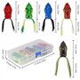 Tunejoy Grenouille Leurre de Pêche Souples Appâts de Pêche Grenouilles Topwater Frog Leurres 3D 5 PCS