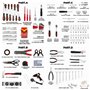 Amazing Tour 718 Pcs Kit Coffret d'outils de Ménage Boîte à Outils Mécanisme Mallette à Outils Bricolage Mecanique pour Réparati