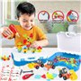 Mosaique Enfant Puzzle 3D, Construction STEM de Jouets en mosaïque pour 3 4 5 Enfants, Jouet de Construction perceuse Boîte à Ou
