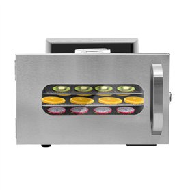 MIIWWOWO Déshydrateur électrique en acier inoxydable 400 W 6 étages avec arrêt automatique et protection contre la surchauffe po