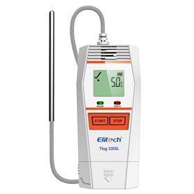 Elitech Tlog Enregistreur de données de température réutilisable 100EL Ultra faible -196 °C ~ 150 °C Rapport PDF Port USB 32 000