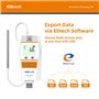 Elitech Tlog Enregistreur de données de température réutilisable 100EL Ultra faible -196 °C ~ 150 °C Rapport PDF Port USB 32 000