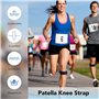 AGPTEK 2PCS Genouillère Bandage SKP2 Réglable Protection Genou,Version Nouvelle Bande Silicone de Maintien rotulien,Idéal genoui