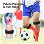 AGPTEK 2PCS Genouillère Bandage SKP2 Réglable Protection Genou,Version Nouvelle Bande Silicone de Maintien rotulien,Idéal genoui