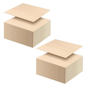 JIAYUET Lot de 80 feuilles carrées de tilleul de 10 x 10 cm