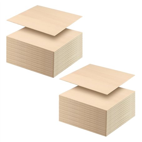 JIAYUET Lot de 80 feuilles carrées de tilleul de 10 x 10 cm