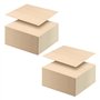 JIAYUET Lot de 80 feuilles carrées de tilleul de 10 x 10 cm