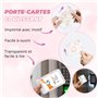 Porte Badge Tour de Cou 2 Pcs Porte-Badge avec Portant Cordon Pour Porte Badge Carte d'Identification Protege Carte Bancaire Car