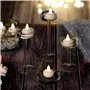 Bougies Flottantes,10 Pièces bougies flottantes sans parfum,Bougies décoratives flottantes,Petites Bougies Flottantes,pour Fête 
