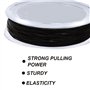 2 Pcs 0.8mm Fil élastique, Fil de Caoutchouc de Fil de Bijoux Élastique, Corde Élastique à Perles, pour DIY, Bracelets et Artisa