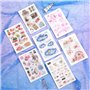 54 Feuilles Scrapbooking Autocollants dans Différents Modèles Sea Animal Forme Deco Autocollant Fleurs Feuilles Autocollant pour