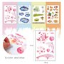 54 Feuilles Scrapbooking Autocollants dans Différents Modèles Sea Animal Forme Deco Autocollant Fleurs Feuilles Autocollant pour