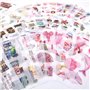 54 Feuilles Scrapbooking Autocollants dans Différents Modèles Sea Animal Forme Deco Autocollant Fleurs Feuilles Autocollant pour