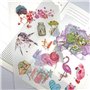 54 Feuilles Scrapbooking Autocollants dans Différents Modèles Sea Animal Forme Deco Autocollant Fleurs Feuilles Autocollant pour