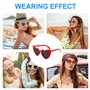KIMIGO Lunettes de Soleil Femme Cœur Rétro - 18 Paires pour Mariage/Vacances/Extérieur/Photographie,lunettes coeur pour cadeaux 