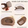 TTPSRY Lot de 6 Pince Cheveux Femmes Grande Pinces Griffes Clips Antidérapantes Epais Grosse Pince Plate Cheveux Colourful Barre