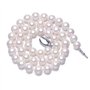 YONGMAN Parure de bijoux avec collier de perles de culture d'eau douce comprenant un superbe bracelet et des boucles d'oreilles 