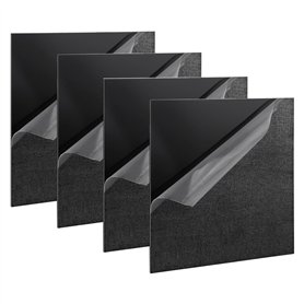 Jiavlyx 4 Pièces Feuilles Acrylique Noir