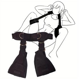 1 ensemble de sport d'exercice de jambe de yoga en nylon noir d'exercice pour les jambes