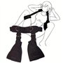 1 ensemble de sport d'exercice de jambe de yoga en nylon noir d'exercice pour les jambes