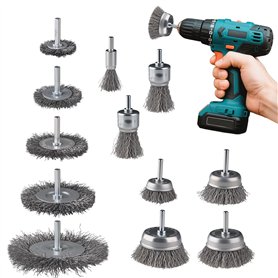 12 Pièces Brosse Metallique 6MM