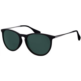 Lunettes de soleil La Optica UV 400 - Unisexe - Pour homme et femme - Vintage - Rondes - Couleurs : miroir - Noir