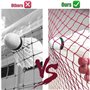 Filet de badminton – Filet de volleyball portable et filet de tennis pour jardin, filet d'entraînement sportif réglable, filet c