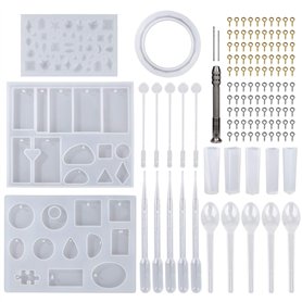MengH-SHOP Résine Moule en Silicone Outil de Bijoux en Silicone Moules et Outils de Coulée de Résine pour Pendentif Bracelet DIY
