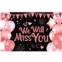 TICKLELY Bannière " We Will Miss You " extra large rose avec inscription « We Will Miss You » pour la retraite