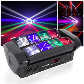 Lampe de scène LED à Spider Moving Head RGBW - Contrôleur de musique - Contrôleur Dj 512 Dmx - Lumière pour bar