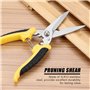 8" 200mm Sécateur Ciseaux de Jardin, Cisailles d'élagage Professionnelles Bypass en Acier Inoxydable Greffage Scissor Outil de J